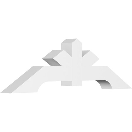 Ekena Millwork Vanguard Architectural Grade PVC Gable Bracket, 48"W x 14"H x 4"D x 4"F, 7/12 Pitch GBP048X14X0404VAN00